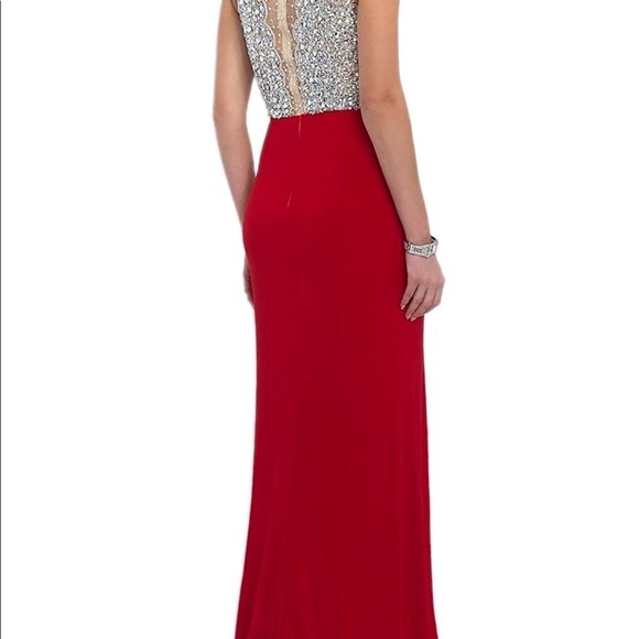 Beaded Red Prom/Formal Dress - Picture 2 of 6